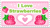 I love strawberries stamp